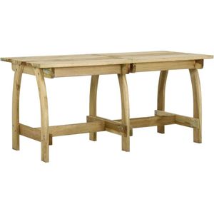 vidaXL Tuintafel 160x74x75 cm geïmpregneerd grenenhout