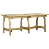 VidaXL Tuintafel 220x74x75 cm - Geïmpregneerd Grenenhout