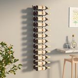 Wand Weinregal für 24 Flaschen Weiß Eisen Vidaxl