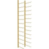 Wand-Weinregal für 36 Flaschen Golden Eisen Vidaxl