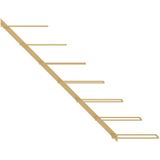 vidaXL Wijnrek - Wandmontage - Goudkleurig - Metaal