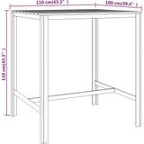 VidaXL Bartafel 110x100x110 cm - Geïmpregneerd Grenenhout