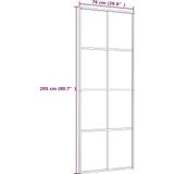 VidaXL-Schuifdeur-76x205-cm-ESG-glas-en-aluminium-zwart