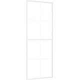 Schuifdeur - Wit - ESG-glas en Aluminium