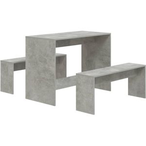 vidaXL-3-delige-Eethoek-spaanplaat-betongrijs