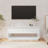VidaXL TV-meubel 102x41x44 cm - Spaanplaat Hoogglans Wit