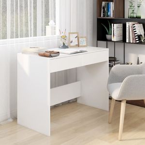 vidaXL Bureau 101x50x76,5 cm spaanplaat wit