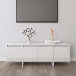 vidaXL TV-meubel hoogglans wit 120x30x40,5 cm van op hout gebaseerd materiaal - 809581