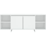 vidaXL TV-Schrank Weiß 130x35x50 cm Holzwerkstoff