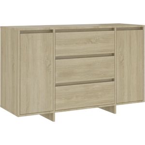 VidaXL-Dressoir-met-3-lades-120x41x75-cm-spaanplaat-sonoma-eikenkleur