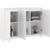 vidaXL Sideboard Weiß 102x33x75 cm Holzwerkstoff