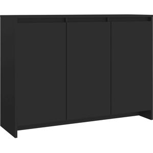 VidaXL Dressoir 102x33x75 cm Spaanplaat Zwart