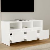 VidaXL TV-meubel 102x37,5x52,5 cm - Spaanplaat Wit