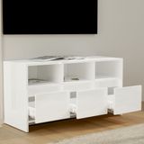 VidaXL TV-meubel 102x37,5x52,5 cm - Hoogglans Wit