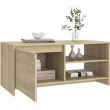 vidaXL Salontafel 102x50x45 cm bewerkt hout sonoma eikenkleurig