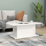 vidaXL - Salontafel - 102x55,5x40 - cm - bewerkt - hout - witr