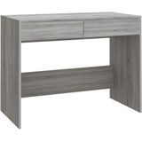 vidaXL Bureau - Grijs Sonoma - Bewerkt Hout - 2 Lades