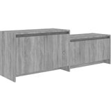 VidaL TV-meubel 146,5x35x50 cm - Spaanplaat - Grijs Sonoma Eikenkleurig