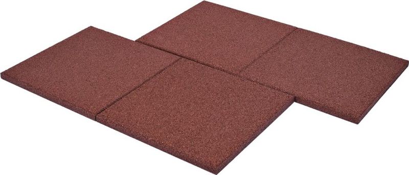 vidaXL - Valtegels - 12 - st - 50x50x3 - cm - rubber - grijs