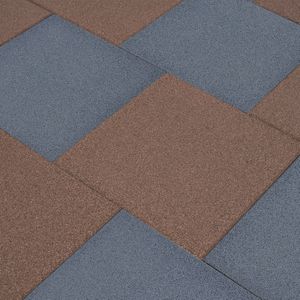 vidaXL - Valtegels - 18 - st - 50x50x3 - cm - rubber - grijs