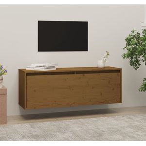 vidaXL-Wandkast-100x30x35-cm-massief-grenenhout-honingbruin