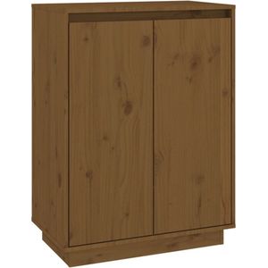 vidaXL Schoenenkast 60x35x80 cm massief grenenhout honingbruin