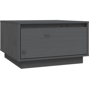 VidaXL Salontafel 55x56x32 cm Massief Grenenhout Grijs