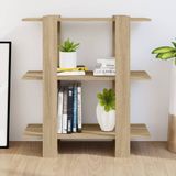 VidaXL Boekenkast/Kamerscherm 80x30x87 cm - Sonoma Eikenkleurig