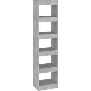 Vidaxl - Bücherregal/Raumteiler Betongrau 40x30x166 cm