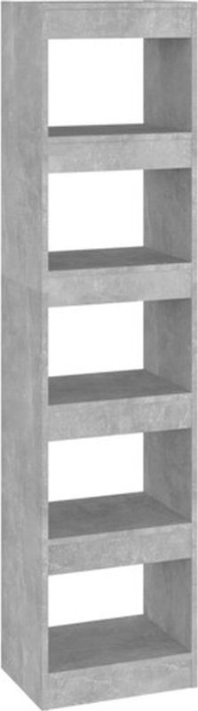vidaXL Bücherregal/Raumteiler Betongrau 40x30x166 cm