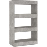 vidaXL-Boekenkast/kamerscherm-60x30x103-cm-spaanplaat-betongrijs