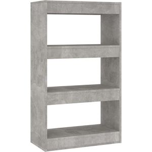 vidaXL-Boekenkast/kamerscherm-60x30x103-cm-spaanplaat-betongrijs