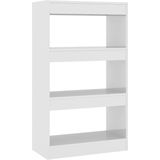 vidaXL-Boekenkast/kamerscherm-60x30x103-cm-spaanplaat-hoogglans-wit