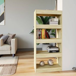 vidaXL-Boekenkast/kamerscherm-60x30x135-cm-bewerkt-hout-sonoma-eiken