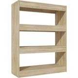 VidaXL Boekenkast/Kamerscherm 80x30x103 cm Bewerkt Hout Sonoma Eiken