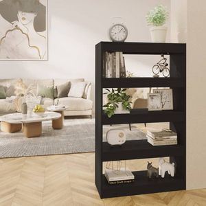 vidaXL-Boekenkast/kamerscherm-80x30x135-cm-spaanplaat-zwart