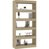 vidaXL Boekenkast/kamerscherm 80x30x166 cm spaanplaat sonoma eiken