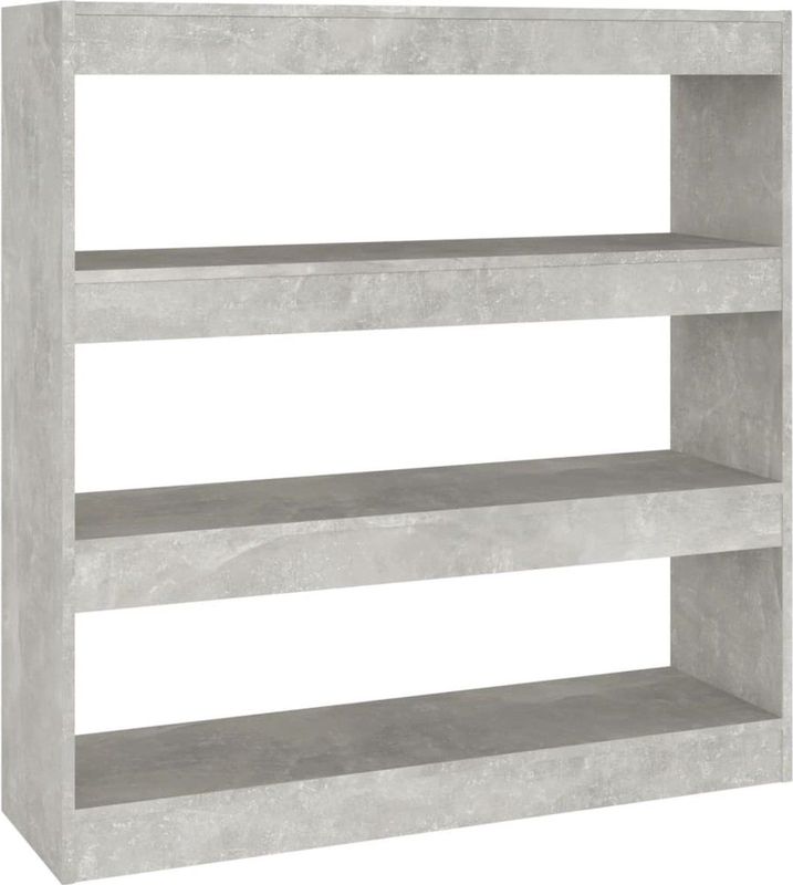 vidaXL Bücherregal/Raumteiler Betongrau 100x30x103 cm