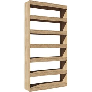 VidaXL Boekenkast/Kamerscherm 100x30x198 cm - Bewerkt Hout Sonoma Eiken