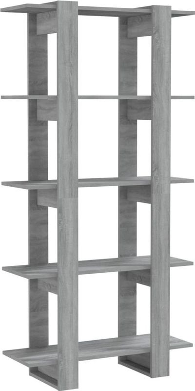 Bücherregal/Raumteiler Grau Sonoma 80x30x160 cm Holzwerkstoff Vidaxl