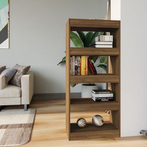 VidaXL Boekenkast/Kamerscherm 60x30x135 cm - Bewerkt Hout Bruineiken