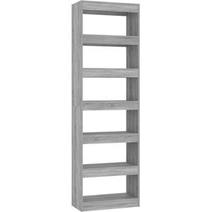 Bücherregal/Raumteiler Grau Sonoma 60x30x198 cm Vidaxl