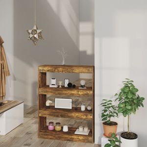 Vidaxl - Bücherregal/Raumteiler Räuchereiche 80x30x103 cm Holzwerkstoff
