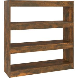 vidaXL Boekenkast/kamerscherm 100x30x103 gerookt eikenkleur
