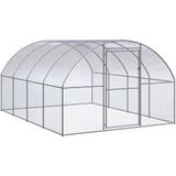 vidaXL Outdoor-Hühnerstall 3x4x2 m Verzinkter Stahl