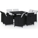 vidaXL-9-delige-Tuinset-met-kussens-poly-rattan-zwart