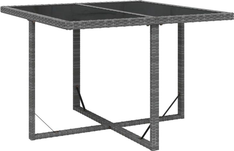 Vidaxl - 9-tlg. Garten-Essgruppe mit Auflagen Poly Rattan Grau