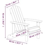 VidaXL Tuinstoelen 2 st. Adirondack HDPE Wit