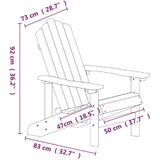 vidaXL Tuinstoelen 2 st Adirondack HDPE antracietkleurig