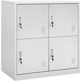 VidaXL Lockerkasten - 2 st - 90x45x92,5 cm - Staal - Lichtgrijs